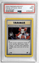 V1094: 2000: SNEAK ATTACK-HOLO: 16/82: 1ST EDITION: ROCKET: PSA 9: MINT: 87502363